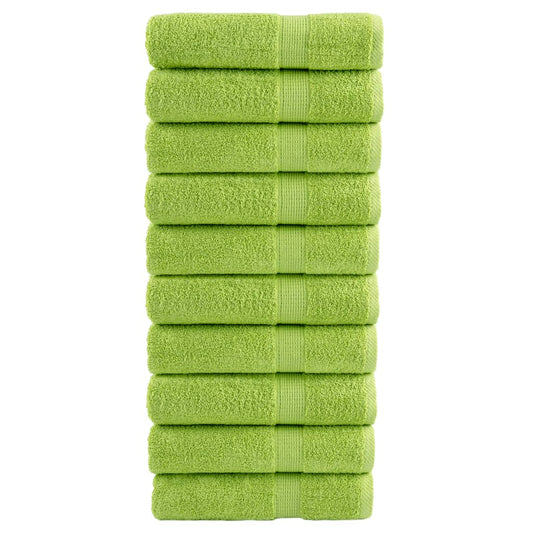 Premium Towels SOLUND 10 pcs. Apple Green 50x100 cm 600 g/m²