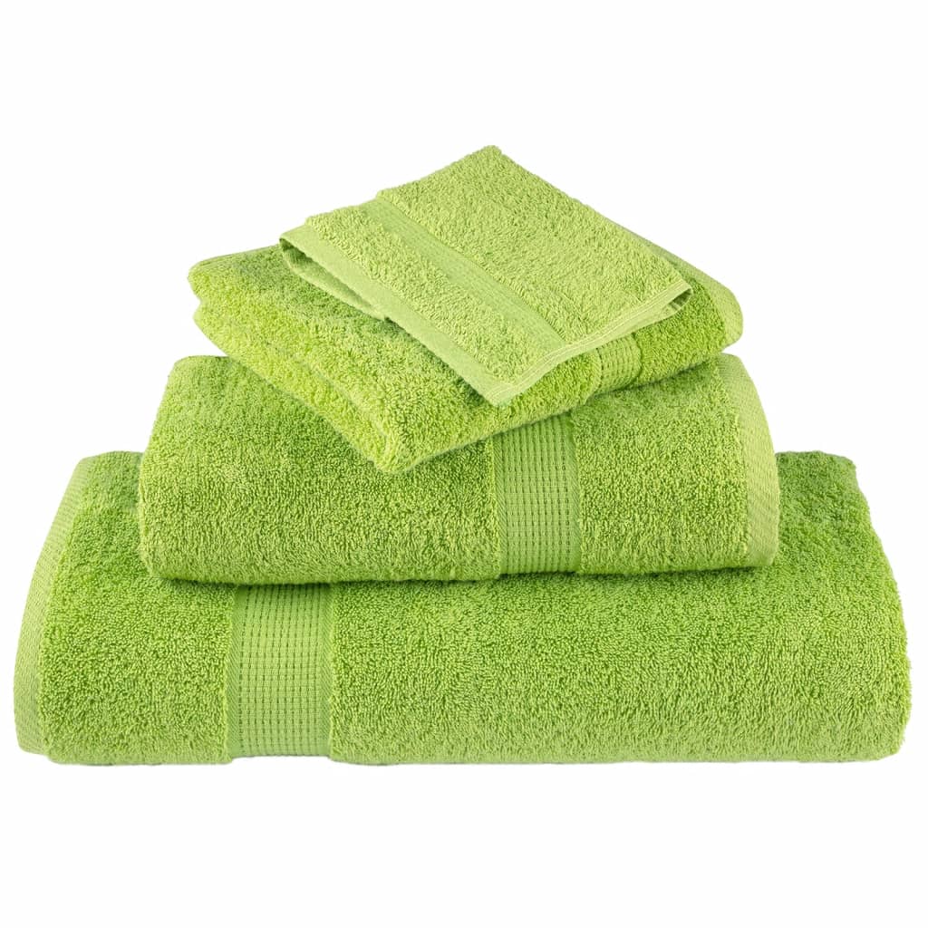 Premium-Duschtücher SOLUND 2 Stk. Apfelgrün 70x140 cm 600 g/m²