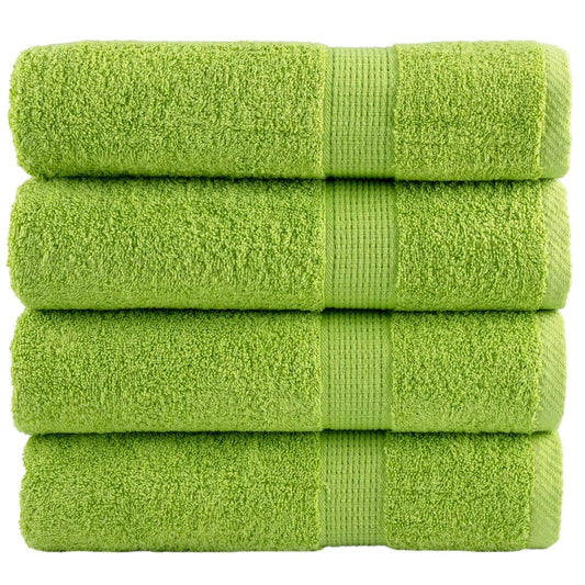 Premium Shower Towels SOLUND 4 pcs. Apple Green 70x140 cm 600 g/m²