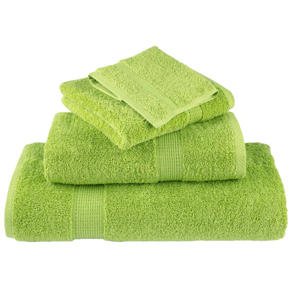 Serviettes de bain premium SOLUND 2 pcs. vert pomme 100x150 cm 600 g/m²