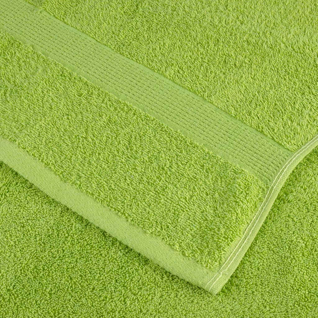 Serviettes de bain premium SOLUND 2 pcs. vert pomme 100x150 cm 600 g/m²