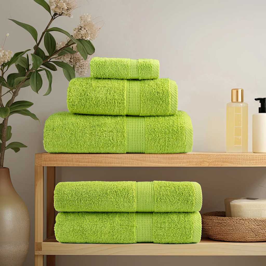Serviettes de sauna premium SOLUND 4 p. Vert pomme 80x200 cm 600 g/m²