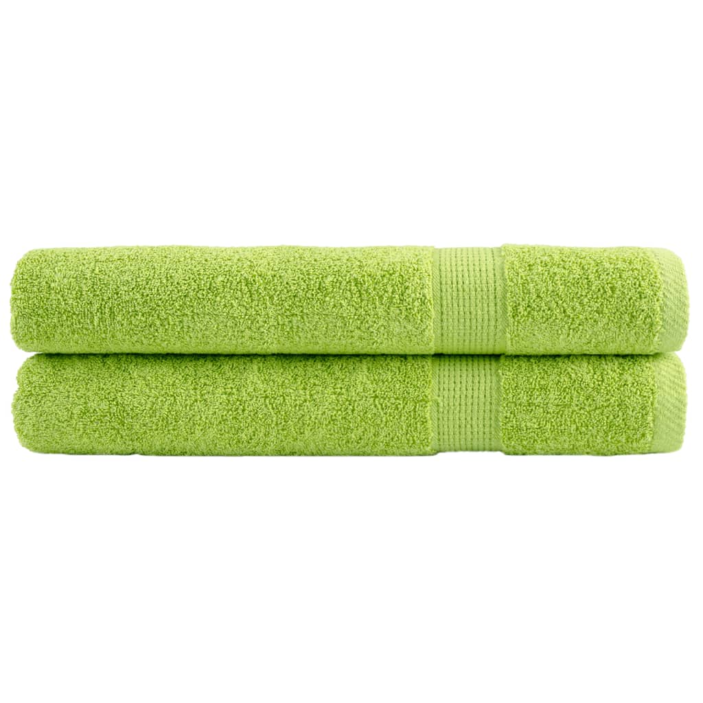 Serviettes premium SOLUND 2 p. vert pomme 100x200 cm 600 g/m²
