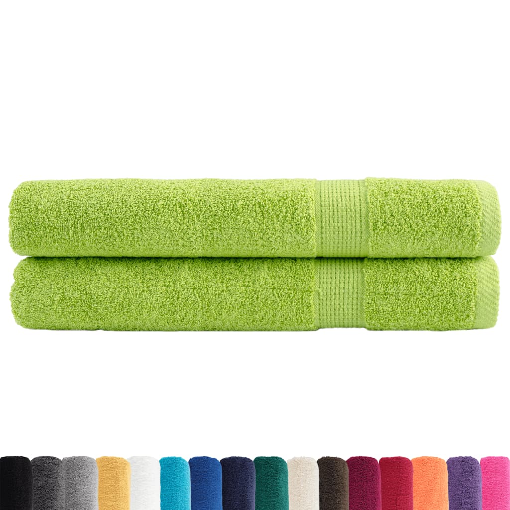 Serviettes premium SOLUND 2 p. vert pomme 100x200 cm 600 g/m²