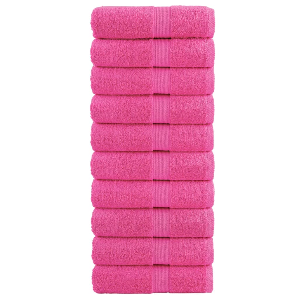 Serviettes de toilette Premium SOLUND 10 pièces Rose 30x30 cm 600 g/m²