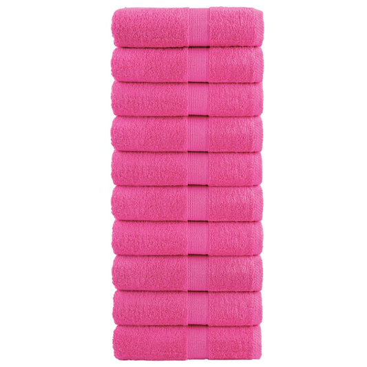 Premium Washcloths SOLUND 10 Pieces Pink 30x30 cm 600 gsm