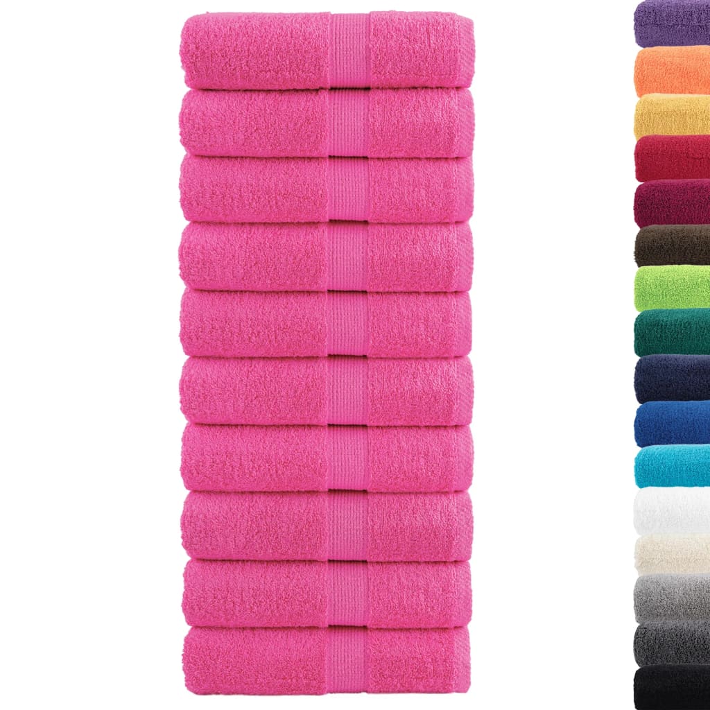 Serviettes de toilette Premium SOLUND 10 pièces Rose 30x30 cm 600 g/m²
