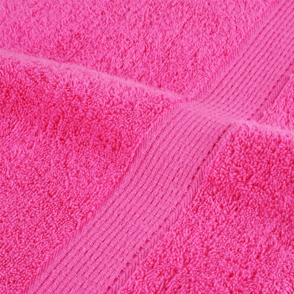 Serviettes invités Premium SOLUND lot de 4 Rose 30x50 cm 600 g/m²