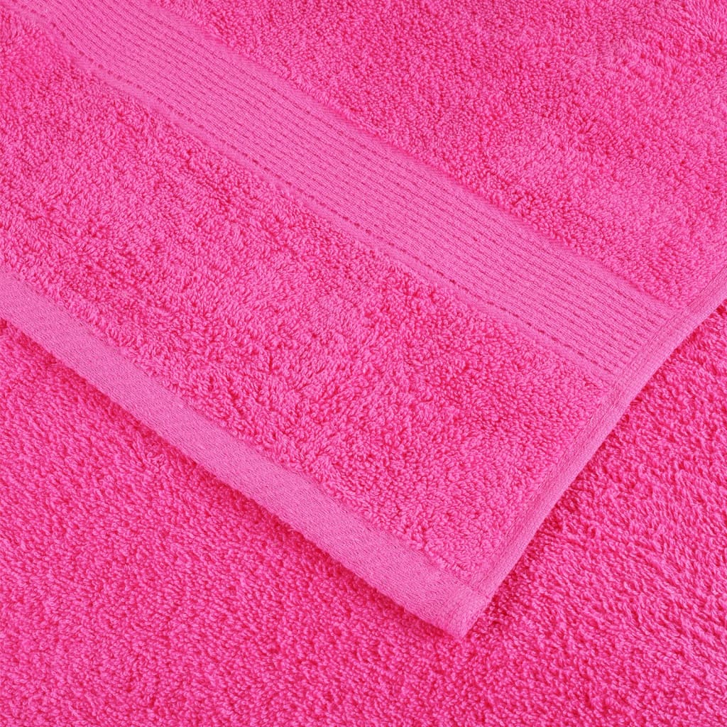 Serviettes invités Premium SOLUND lot de 4 Rose 30x50 cm 600 g/m²