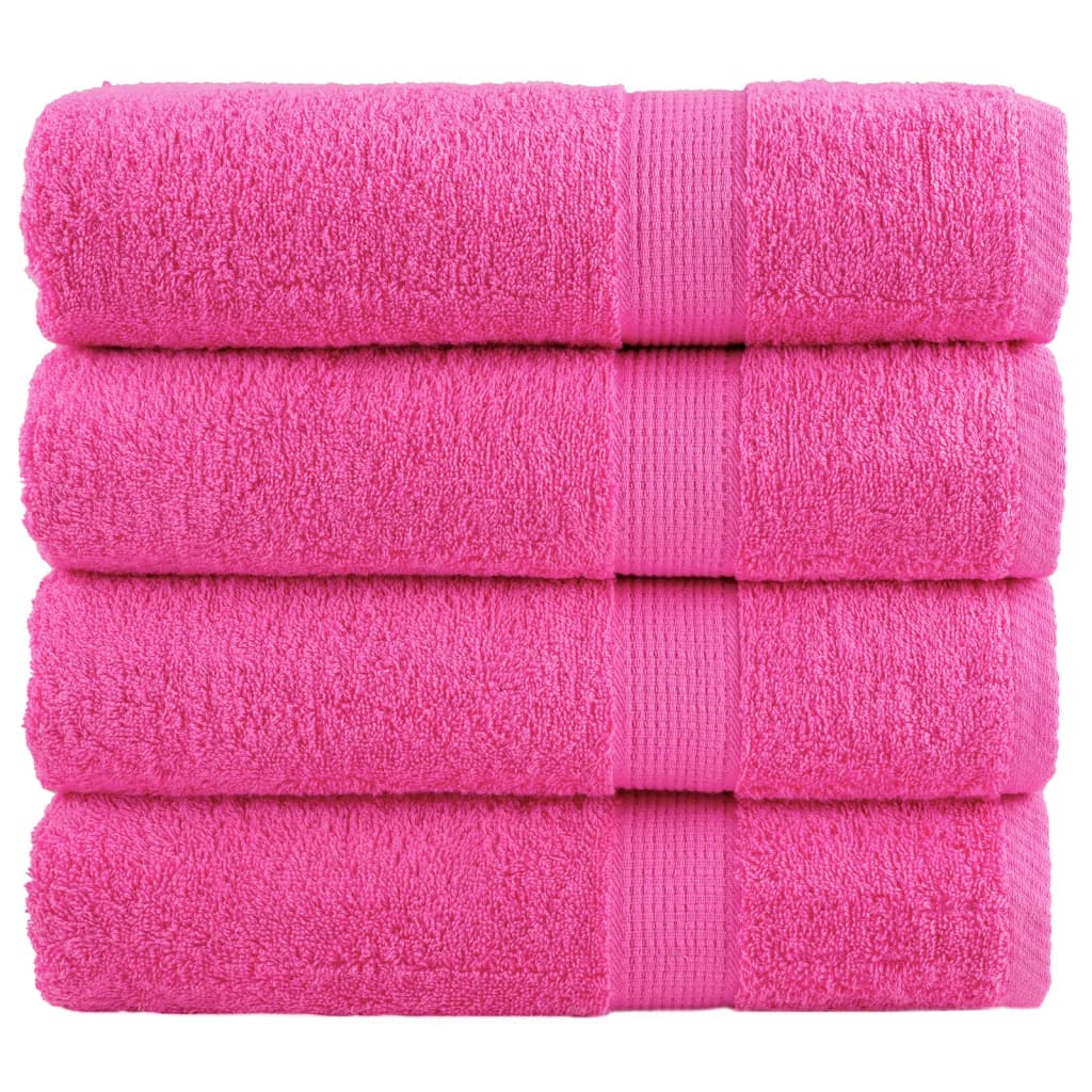 Serviettes de toilette SOLUND Premium, 4 pièces, Rose, 50x100 cm, 600 g/m²