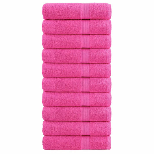 Serviettes de toilette SOLUND, qualité supérieure, 10 p. roses, 50x100 cm, 600 g/m²