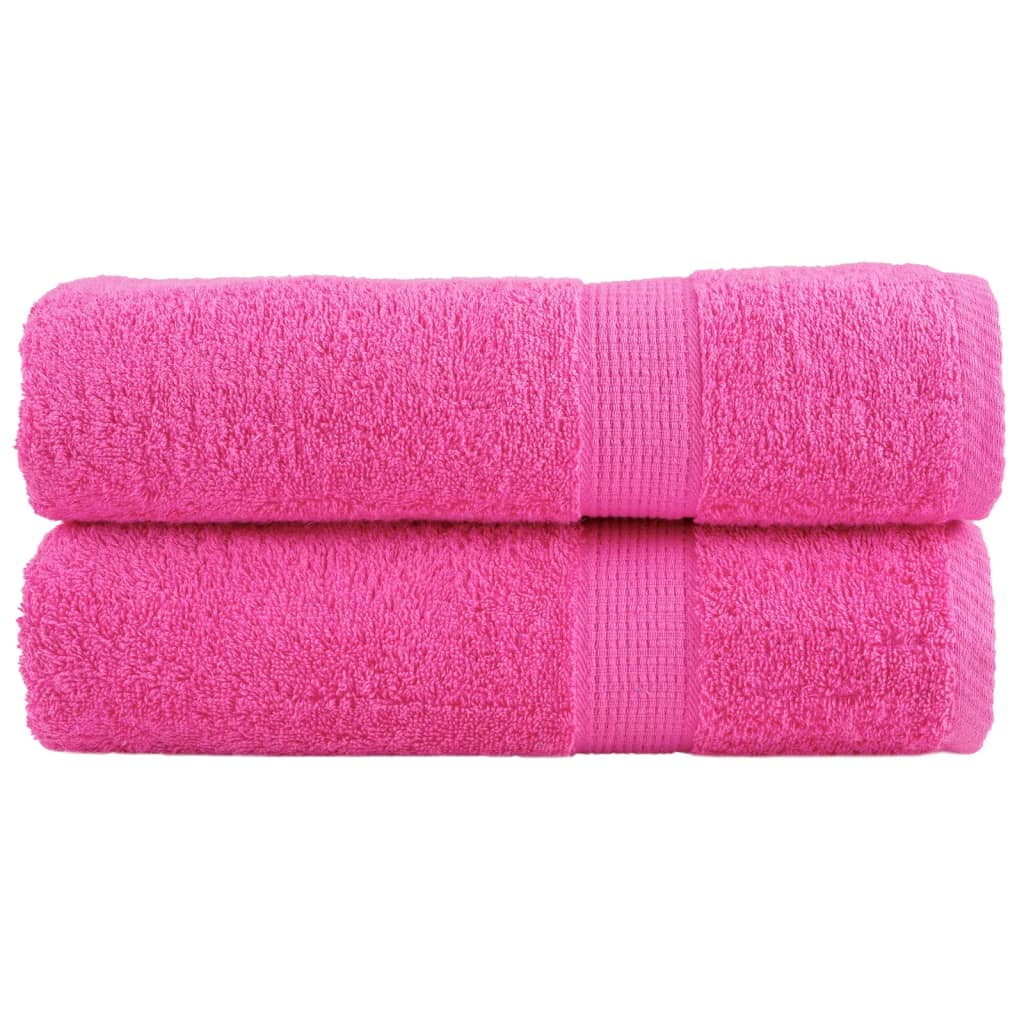 Premium-Duschtücher SOLUND 2 Stk. Rosa 70x140 cm 600 g/m²