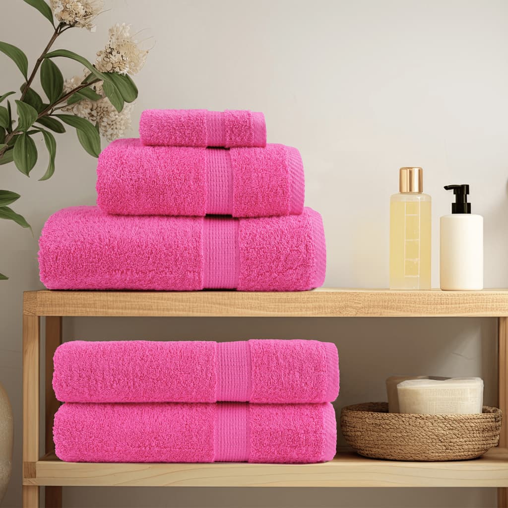 Premium-Duschtücher SOLUND 2 Stk. Rosa 70x140 cm 600 g/m²
