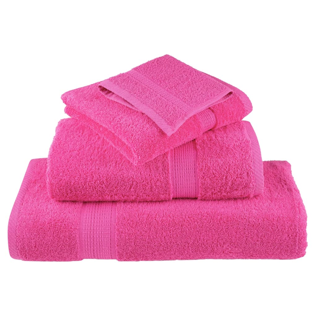 Premium-Duschtücher SOLUND 2 Stk. Rosa 70x140 cm 600 g/m²