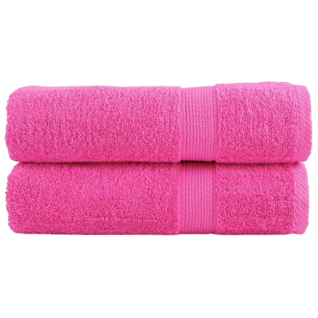 Serviettes de bain premium SOLUND 2 pièces Rose 100x150 cm 600 g/m²