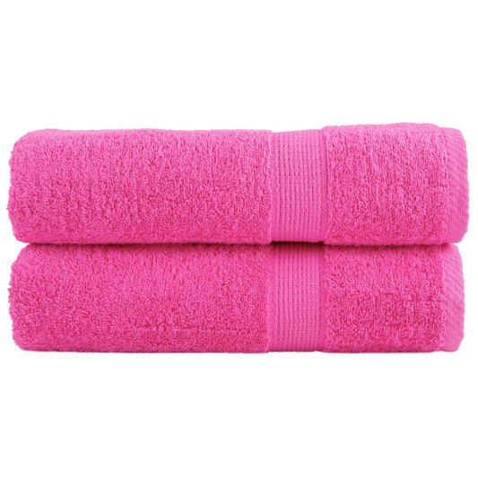 Serviettes de bain premium SOLUND 2 pièces Rose 100x150 cm 600 g/m²