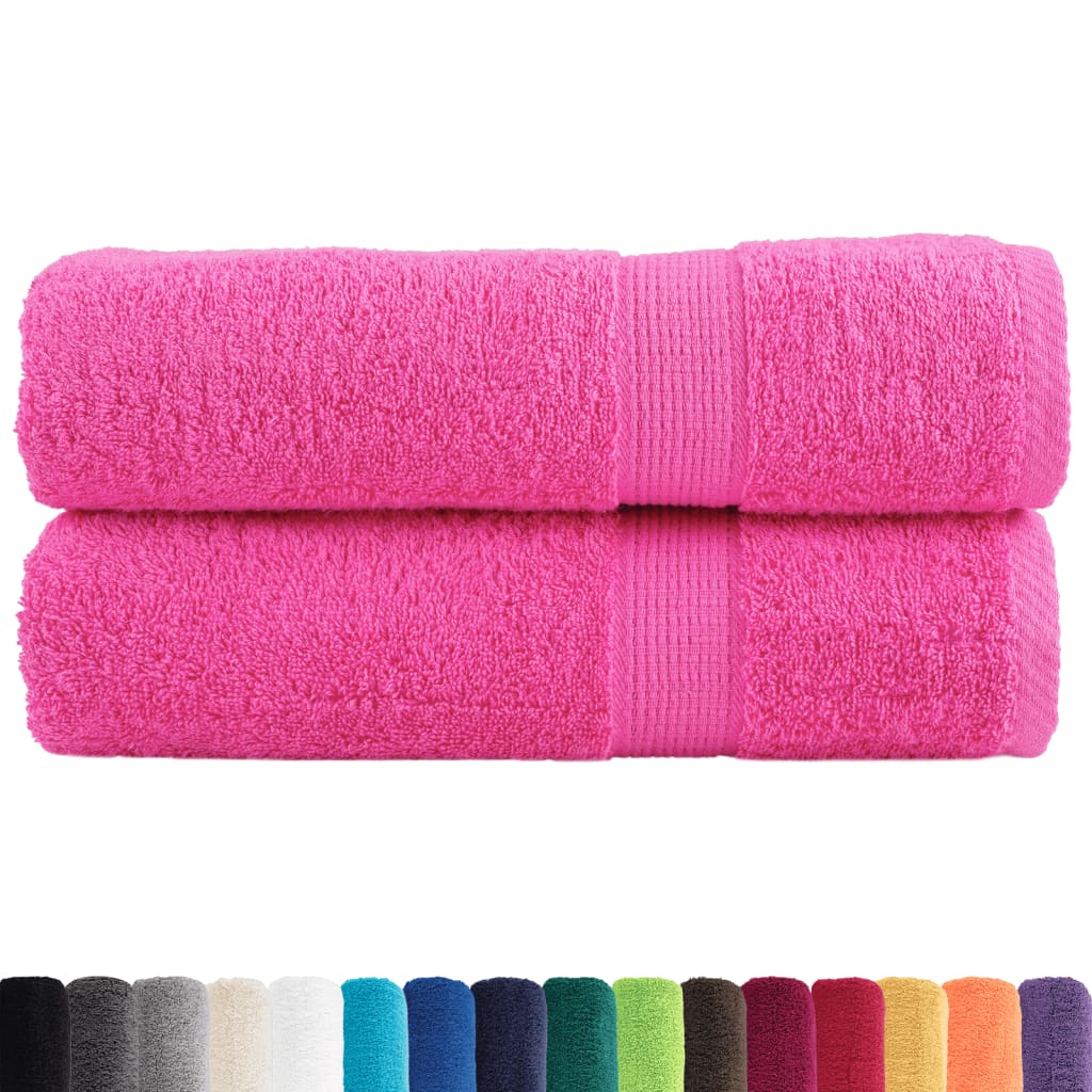Serviettes de bain premium SOLUND 2 pièces Rose 100x150 cm 600 g/m²