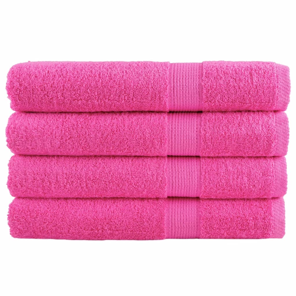 Premium Sauna Towels SOLUND 4 pcs. Pink 80x200 cm 600 g/m²