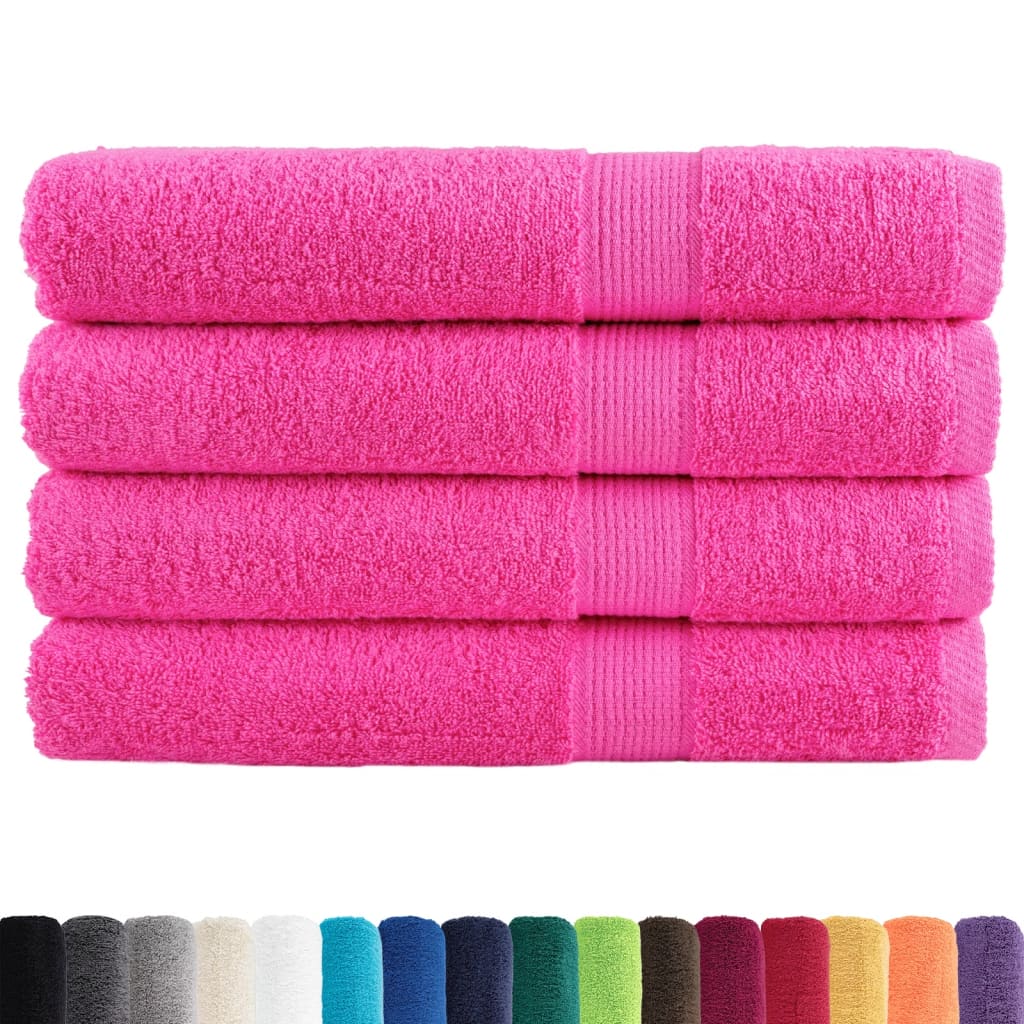 Premium Sauna Towels SOLUND 4 pcs. Pink 80x200 cm 600 g/m²