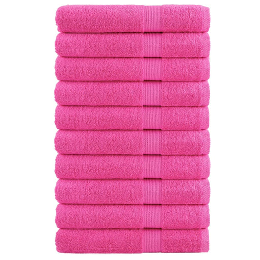 Serviettes de toilette Premium SOLUND 10 pièces Rose 100x200 cm 600 g/m²