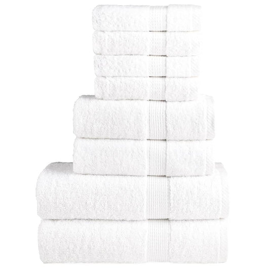 8-piece premium towel set SOLUND White 600 gsm