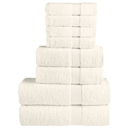 8-piece Premium Towel Set SOLUND Cream 600 g/m²