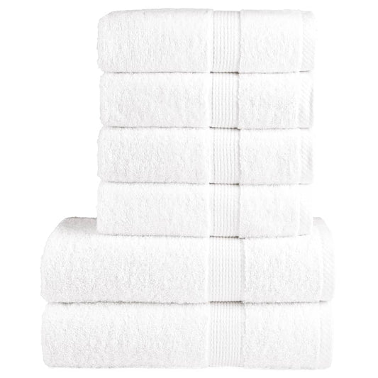 Lot de 6 serviettes premium SOLUND blanches 600 g/m²