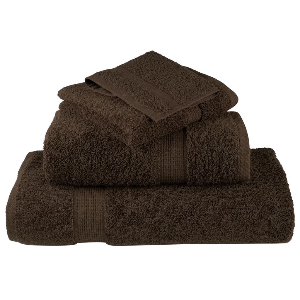 Lot de 6 serviettes premium SOLUND marron 600 g/m²