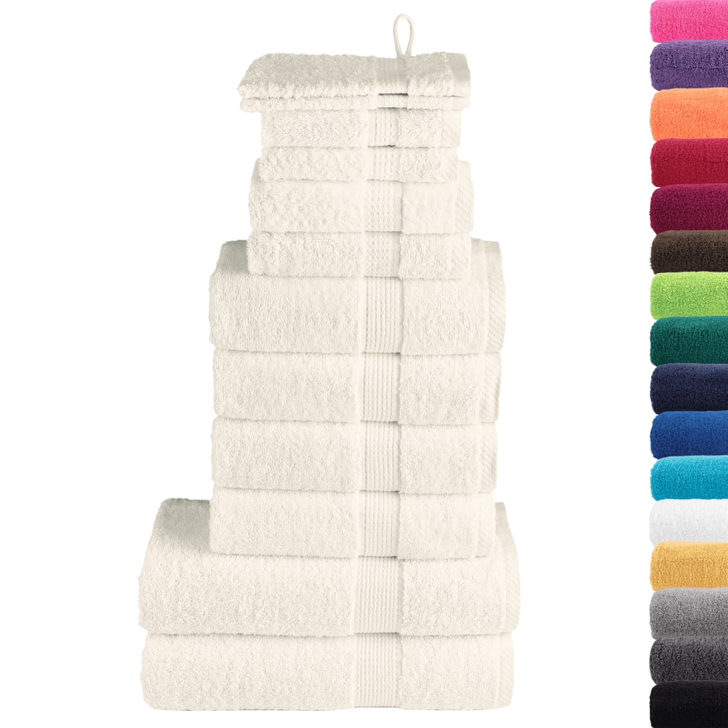 12-piece Premium Towel Set SOLUND Cream 600 gsm