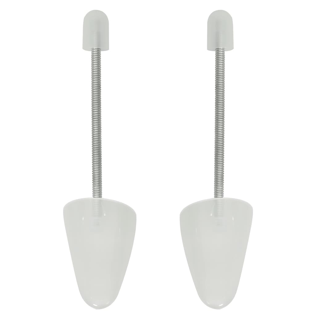 Shoe Trees with Coil Spring 5 Pairs White EU 38-44 Plastic