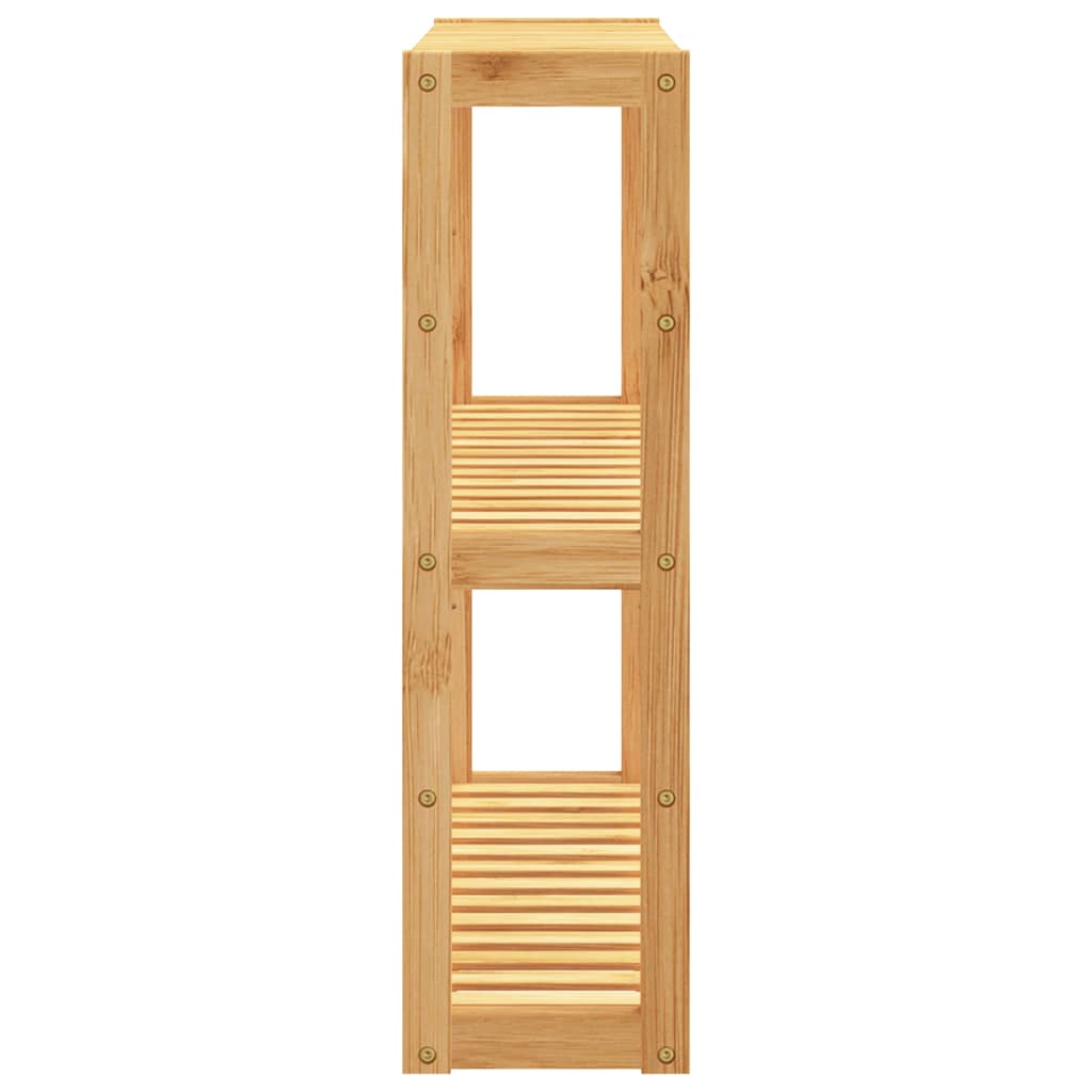 Bathroom shelf with 3 shelves wall mounting 60x15x54 cm bamboo