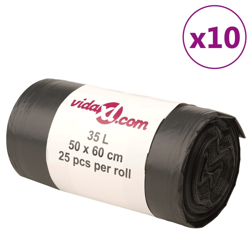 Garbage bags 250 pcs. Black 35 L