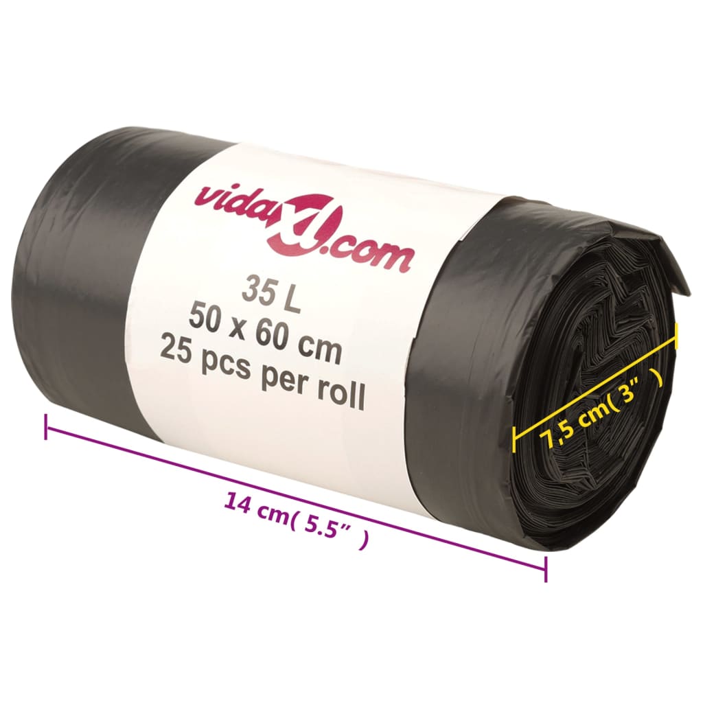 Garbage bags 250 pcs. Black 35 L