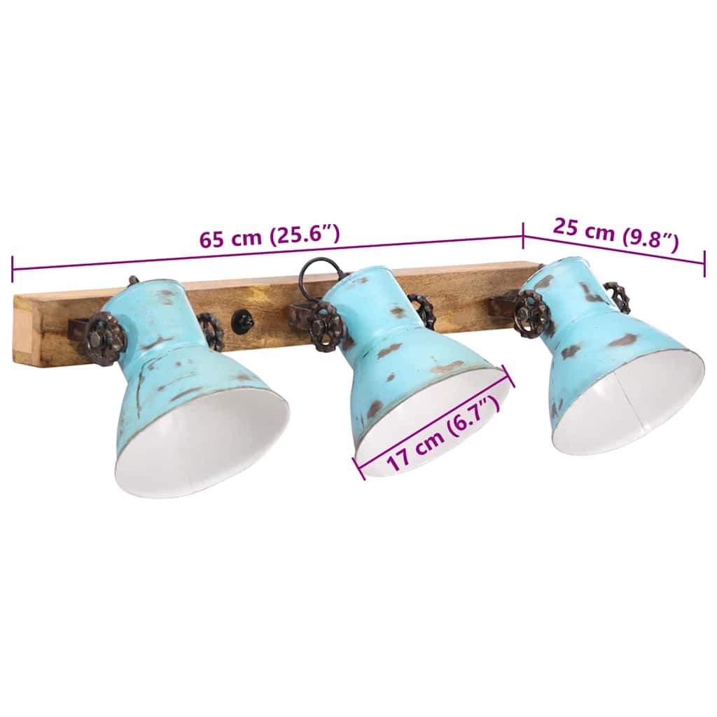 Applique murale 25 W bleue 65x25 cm E27