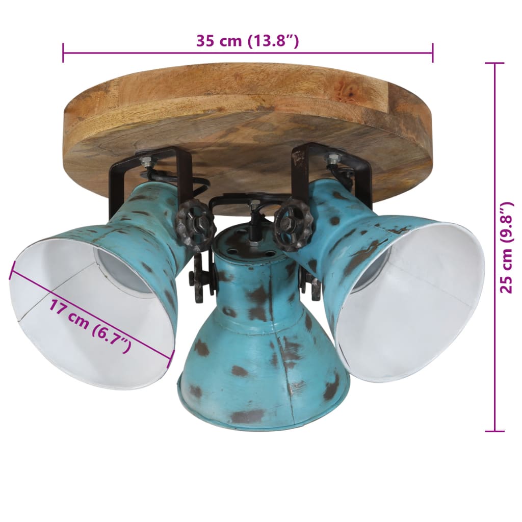 Ceiling light 25 W blue 35x35x25 cm E27