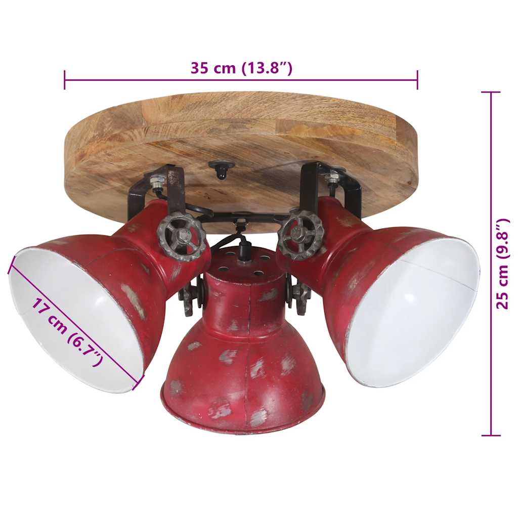Ceiling light 25 W Red 35x35x25 cm E27
