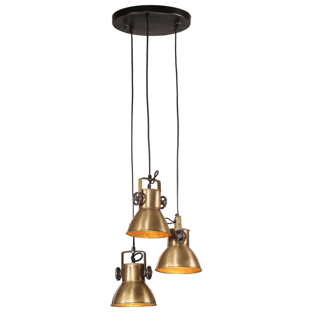 Suspension 25 W laiton antique 30x30x100 cm E27