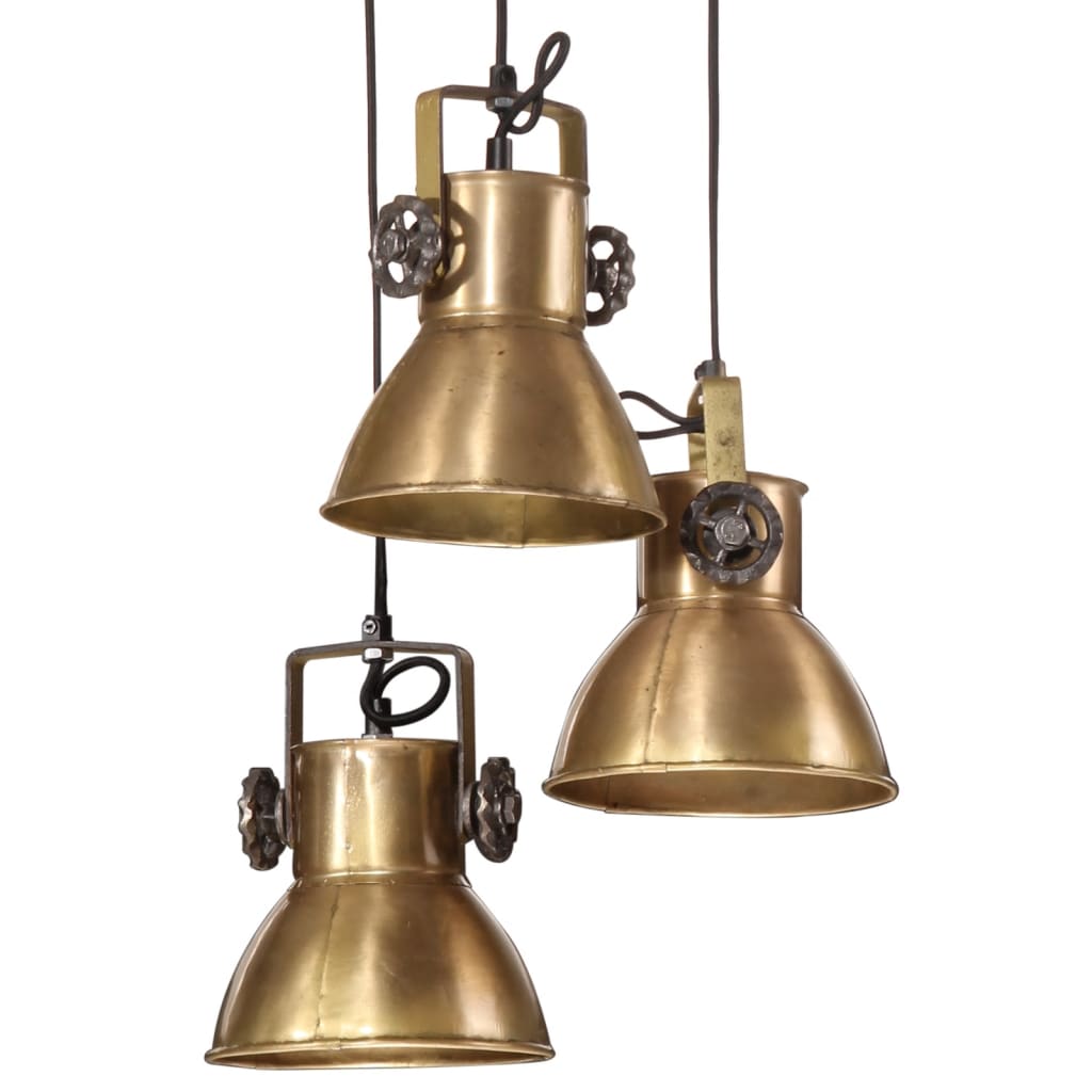 Suspension 25 W laiton antique 30x30x100 cm E27