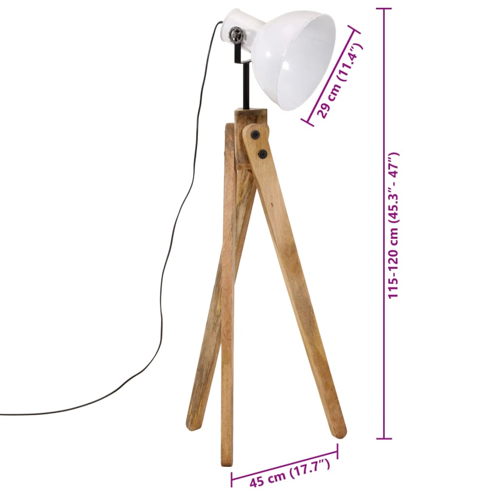 Lampadaire 25 W Blanc 45x45x120 cm E27