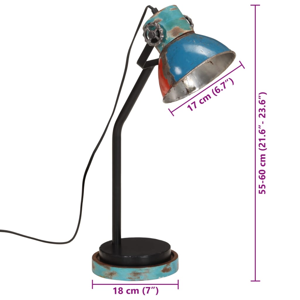 Desk Lamp 25 W Multicolor 18x18x60 cm E27