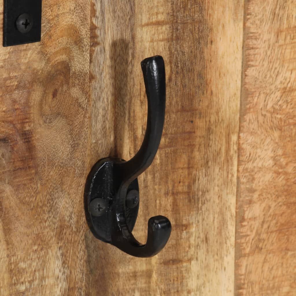 Vestiaire 35x8x110 cm Bois massif brut de manguier