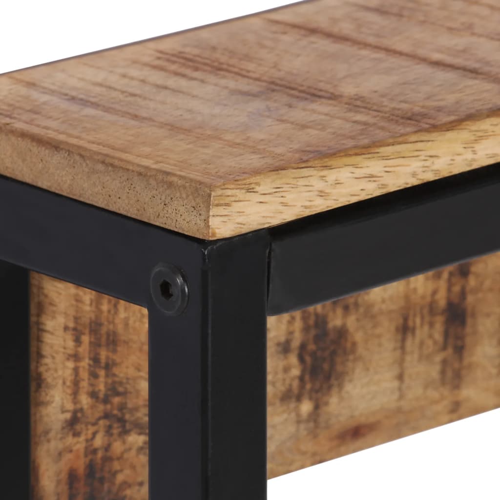 Portemanteau 87x10x27 cm Bois de manguier massif brut