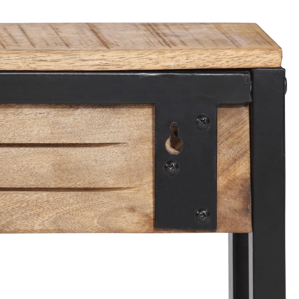 Portemanteau 87x10x27 cm Bois de manguier massif brut