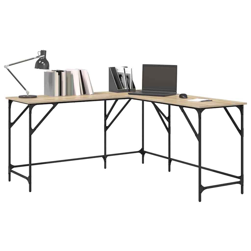 Desk Sonoma Oak 149x149x75 cm Engineered Wood