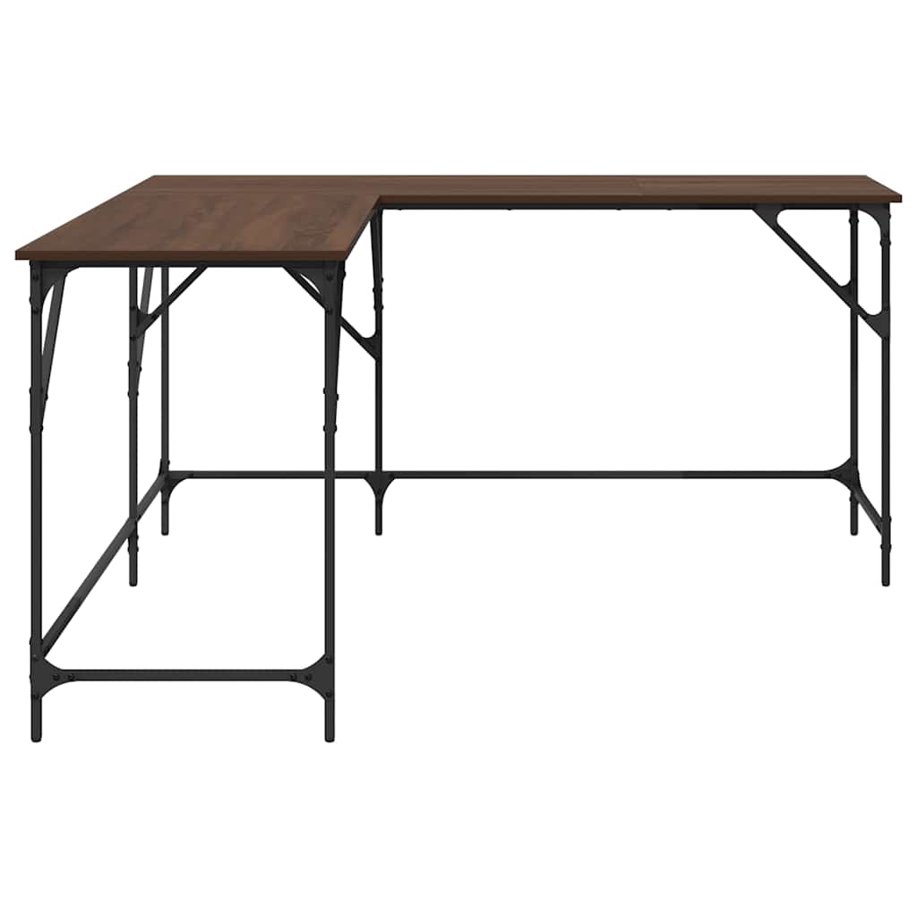 Schreibtisch Braun Eichen-Optik 149x149x75 cm Holzwerkstoff