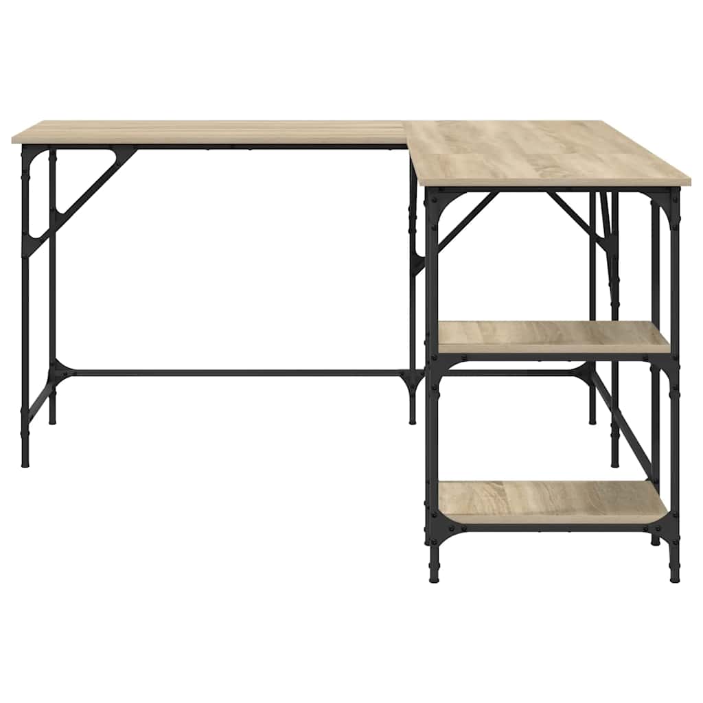Bureau chêne Sonoma 139x139x75 cm panneau de particules
