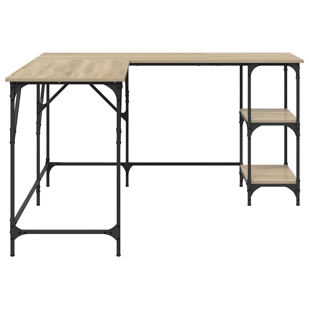 Bureau chêne Sonoma 139x139x75 cm panneau de particules