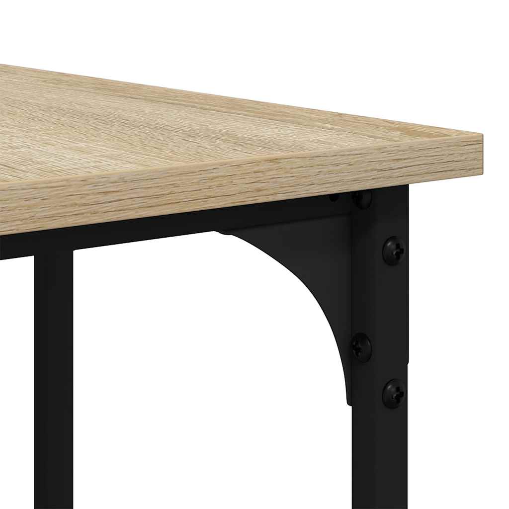 Bureau chêne Sonoma 139x139x75 cm panneau de particules