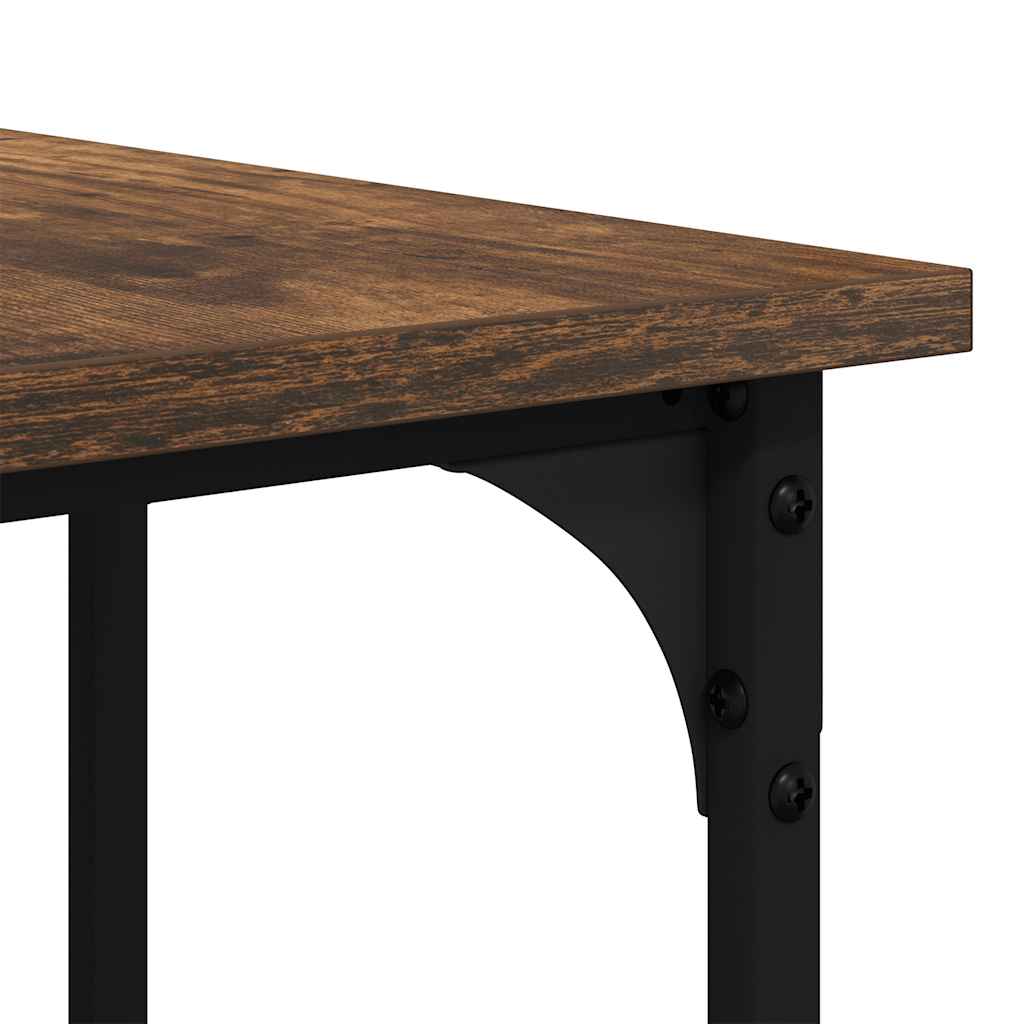 Schreibtisch Räuchereiche 139x139x75 cm Holzwerkstoff