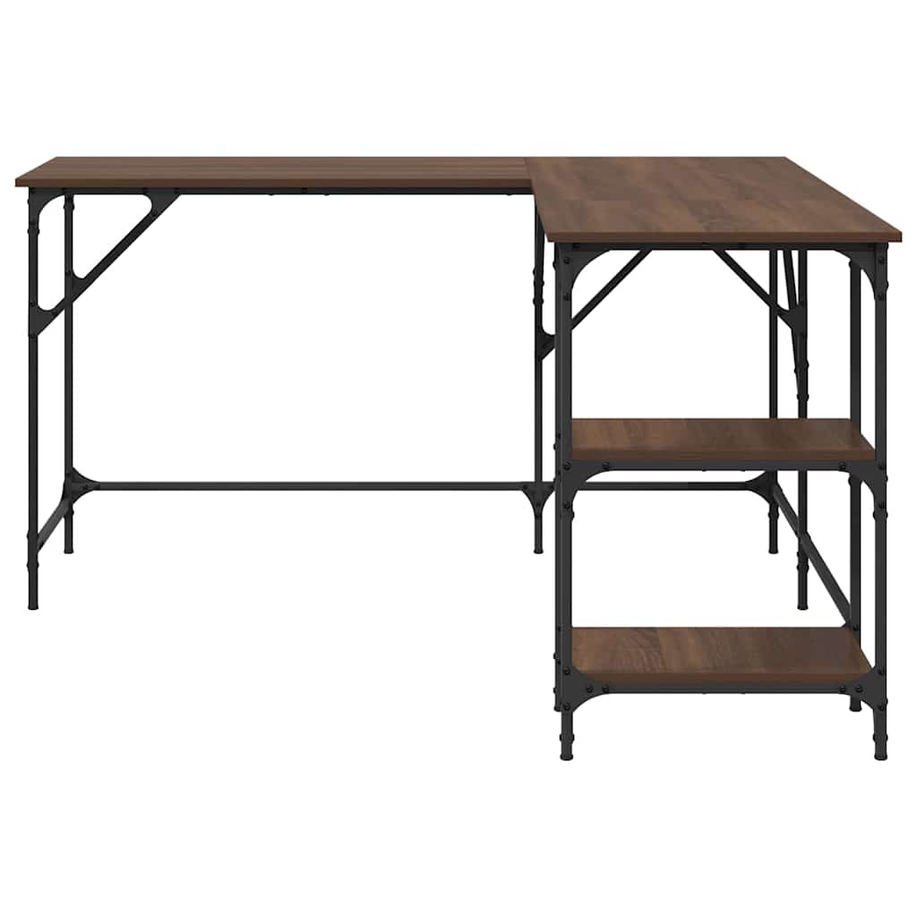Schreibtisch Braun Eichen-Optik 139x139x75 cm Holzwerkstoff